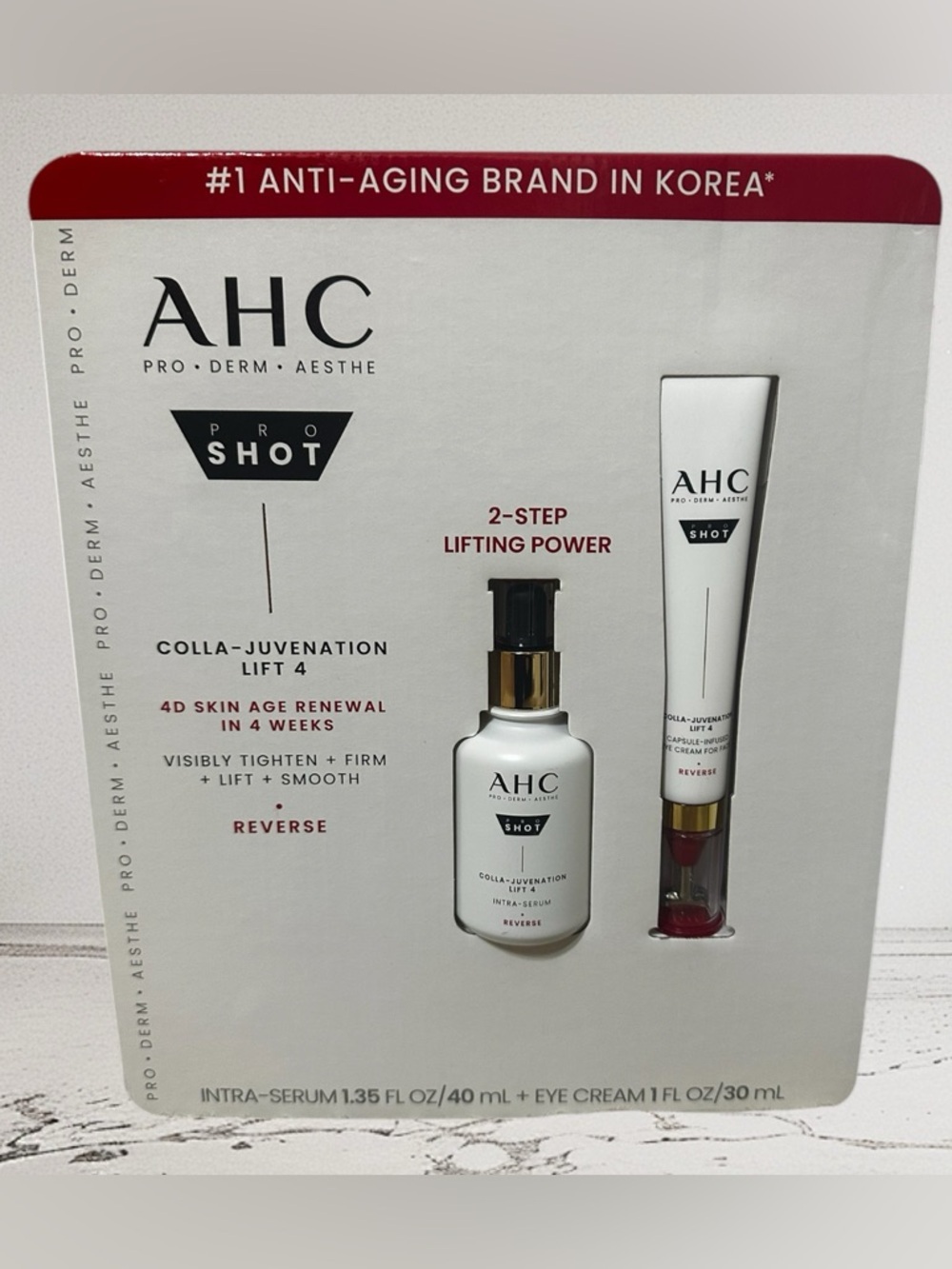 AHC Pro Shot Colla-Juvenation Serum + Face/Eye Cream